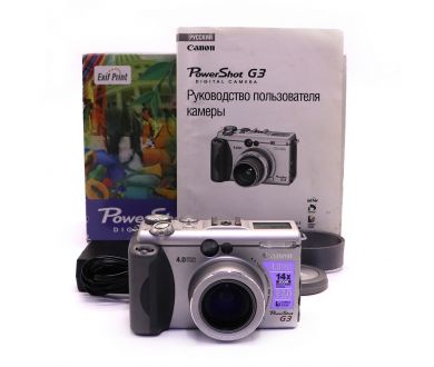 Цифровая фотокамера Canon PowerShot G3 в упаковке