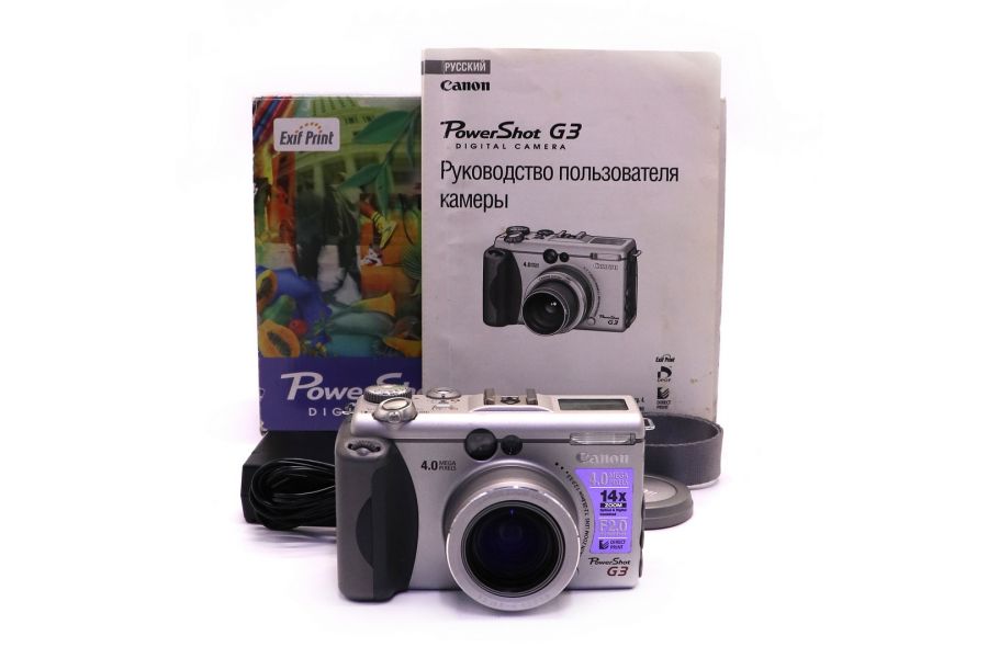 Цифровая фотокамера Canon PowerShot G3 в упаковке