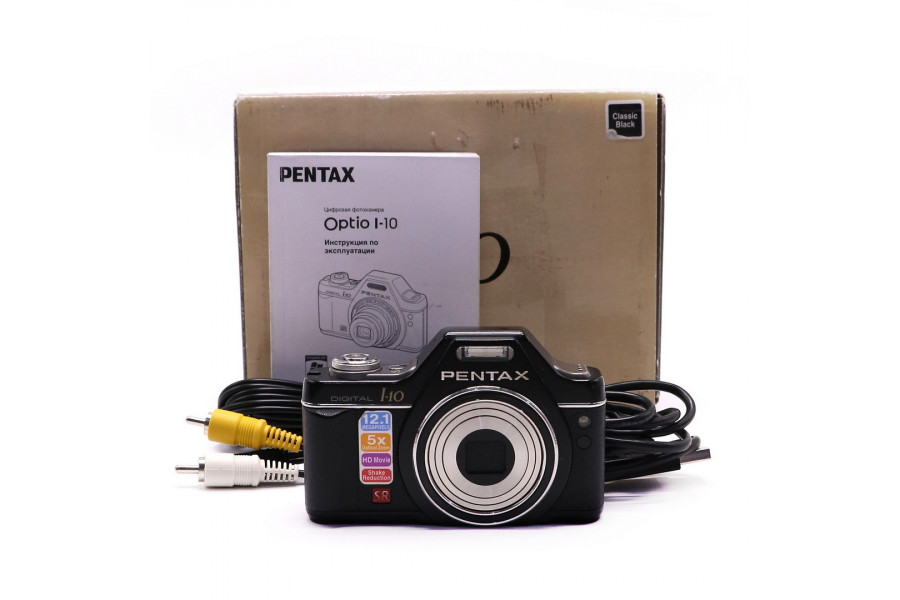 Компактная фотокамера Pentax Optio I-10 в упаковке