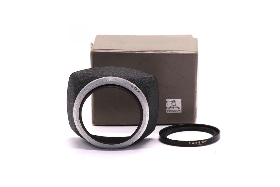 Металлическая бленда 58мм Pentacon в упаковке