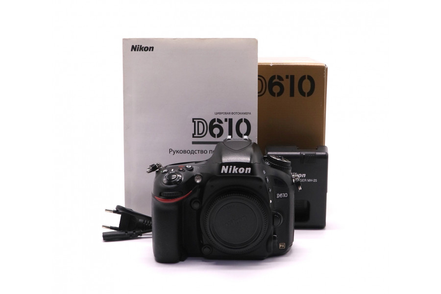 Камера Nikon D610 body в упаковке (пробег 132625 кадров)