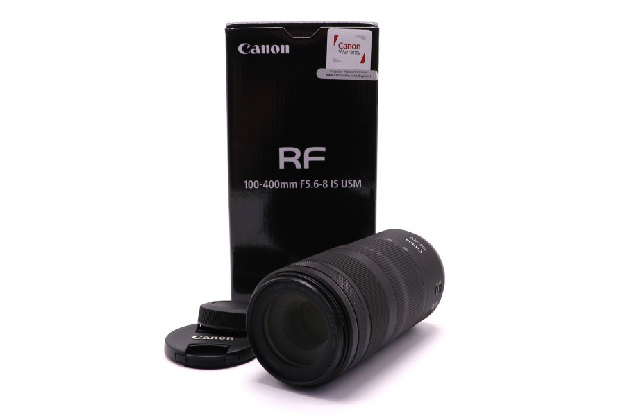Объектив Canon RF 100-400mm f/5.6-8 IS USM в упаковке