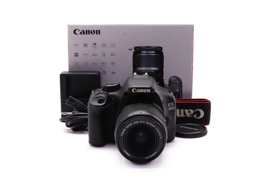 Canon EOS 550D kit в упаковке (пробег 42235 кадров)