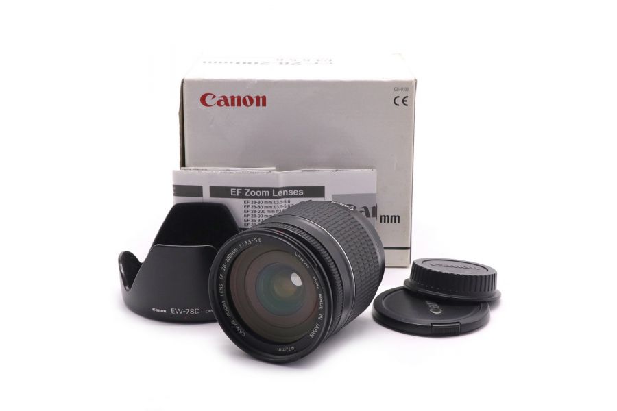Объектив Canon EF 28-200mm f/3.5-5.6 в упаковке