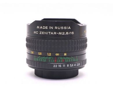 Объектив Зенитар-М / Zenitar-M MC 2.8/16 Fish-eye (КМЗ)