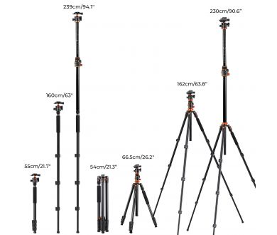Штатив K&F Concept T254A7 + BH-28L KF09.119 (2026)