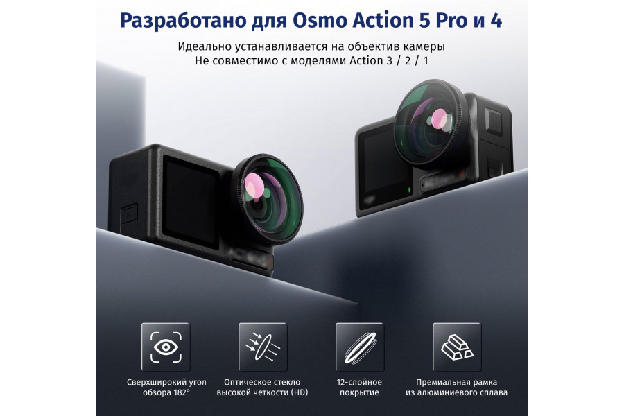 Линза для экшн-камер JJC F-DWA FOV Boost Lens