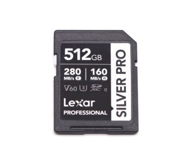 Карта памяти Lexar SDXC 512GB Professional Silver PRO UHS-II U3 V60 (280/160 MB/s)