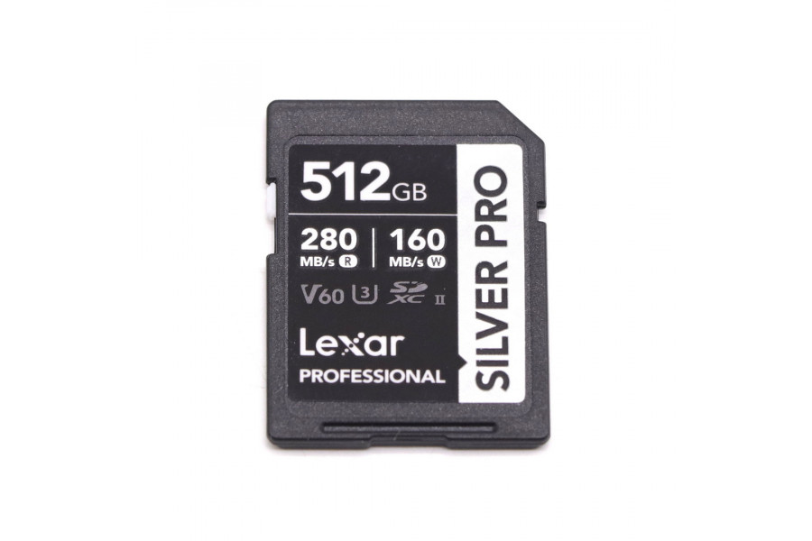 Карта памяти Lexar SDXC 512GB Professional Silver PRO UHS-II U3 V60 (280/160 MB/s)