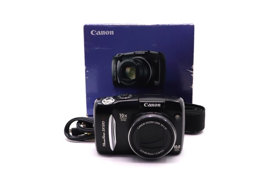 Фотокамера Canon PowerShot SX120 IS в упаковке
