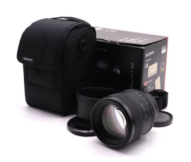Объектив Sony FE 85mm f/1.4 GM (SEL85F14GM) в упаковке