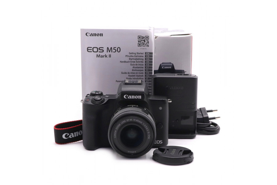 Canon EOS M50 II kit в упаковке (пробег 37690 кадров)