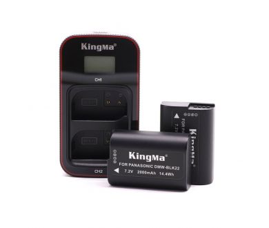 Зарядное устройство Kingma BM058-BLK22 + 2 аккумулятора DMW-BLK22