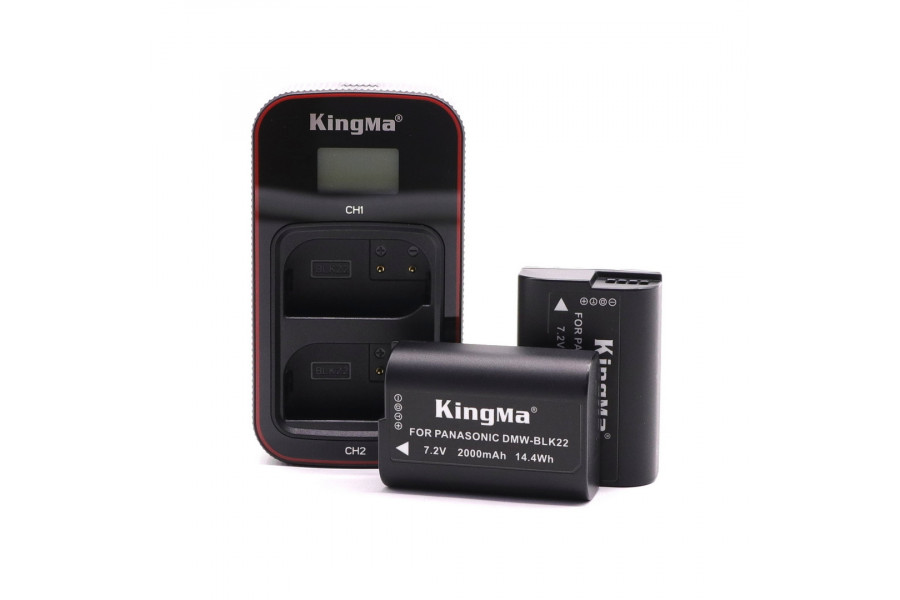 Зарядное устройство Kingma BM058-BLK22 + 2 аккумулятора DMW-BLK22