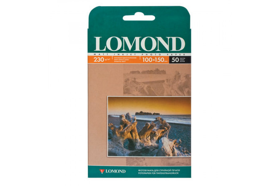 Фотобумага Lomond 100x150mm, 230 г/м2, односторонняя, матовая, 50 листов