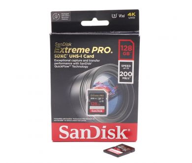 Карта памяти SD SanDisk Extreme Pro 128 GB 200MB/s