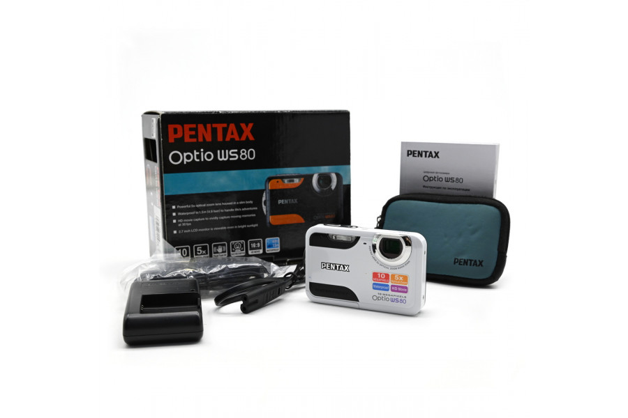 Фотоаппарат Pentax Optio WS-80 в упаковке