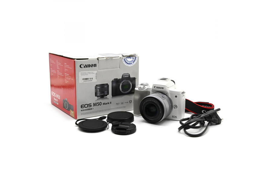 Canon EOS M50 II kit в упаковке (пробег 4295 кадров)