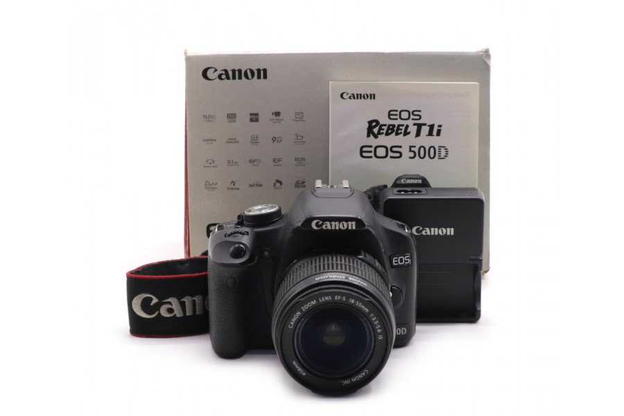 Canon EOS 500D kit в упаковке (пробег 21000 кадров)