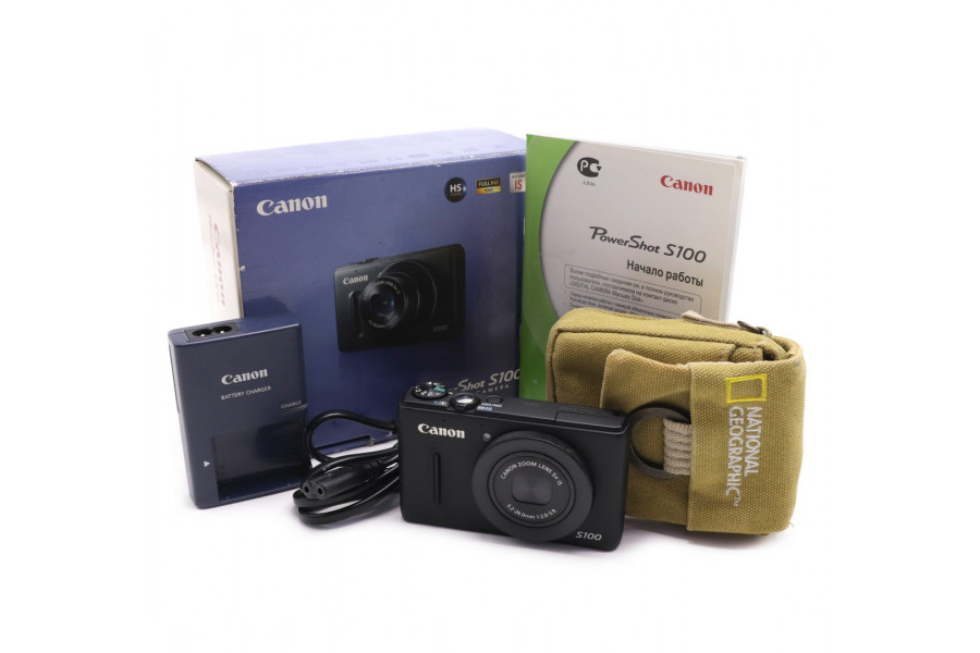 Цифровая фотокамера Canon PowerShot S100 в упаковке