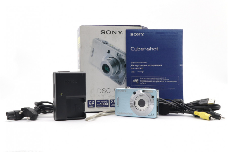 Компактная камера Sony Cyber-shot DSC-W55 в упаковке