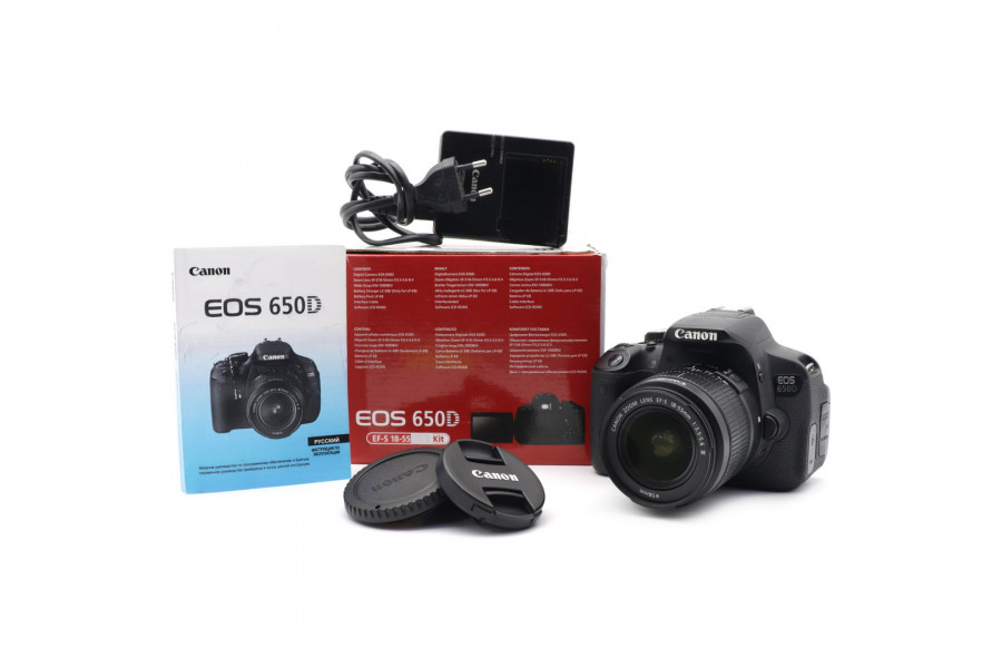 Canon EOS 650D kit в упаковке (пробег неизвестен)