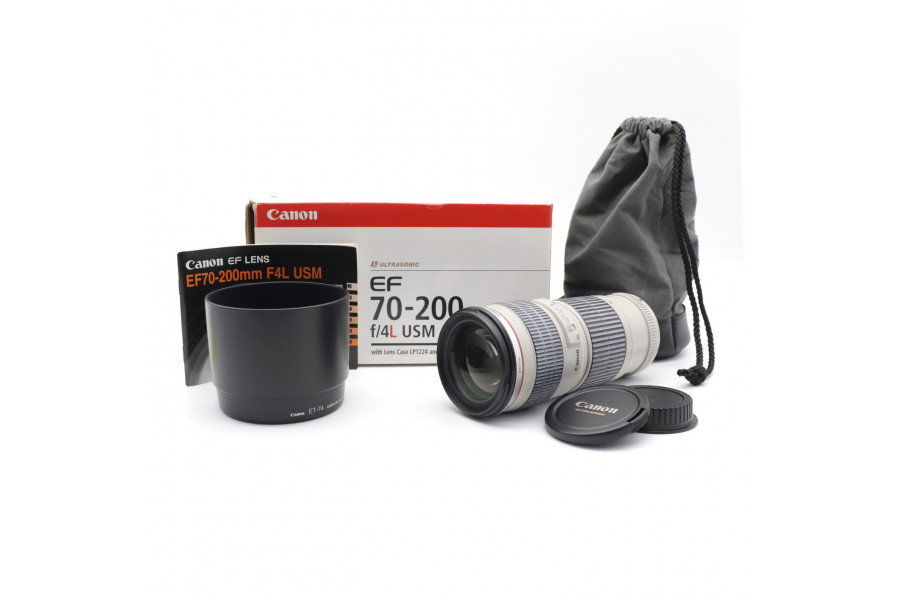 Объектив Canon EF 70-200mm f/4L USM в упаковке