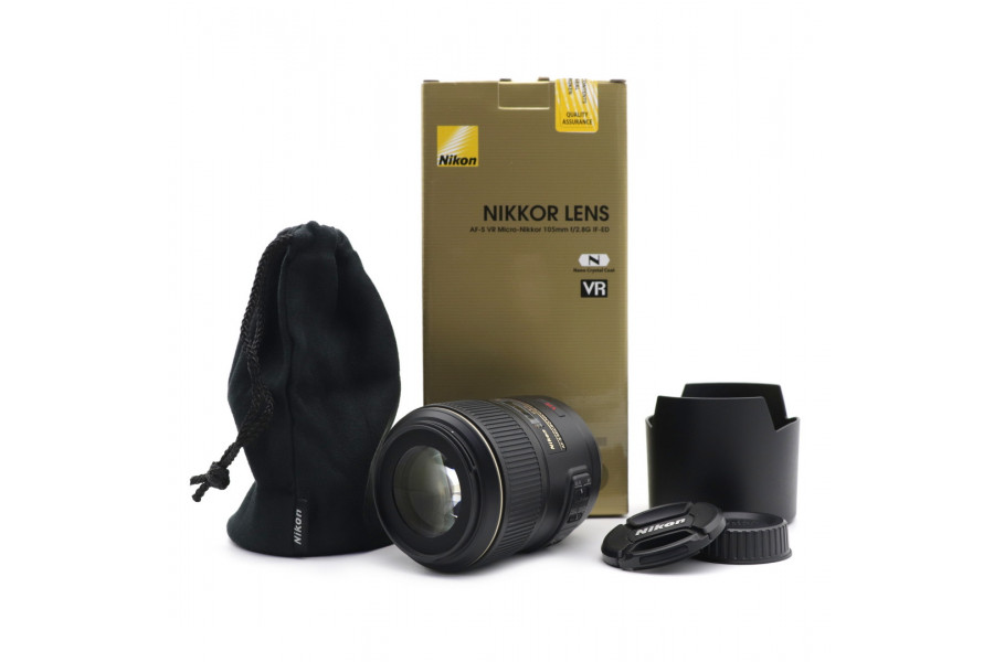 Nikon 105mm f/2.8G AF-S IF-ED VR Micro-Nikkor в упаковке