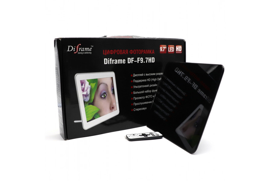 Цифровая фоторамка Diframe DF-F9.7HD в упаковке