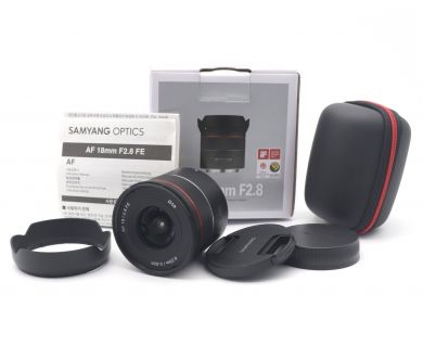 Объектив Samyang AF 18mm f/2.8 Sony FE в упаковке