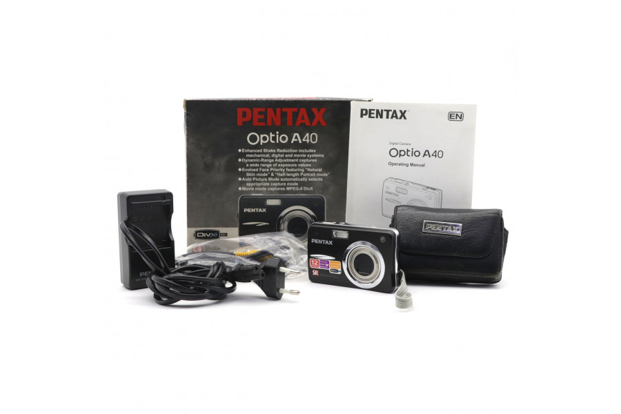 Цифровой фотоаппарат Pentax Optio A40 в упаковке
