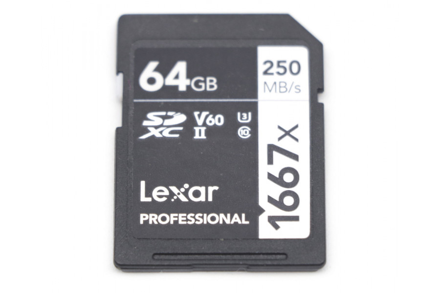 Карта памяти Lexar SDXC Professional 64GB 1667X UHS-II V60 Silver