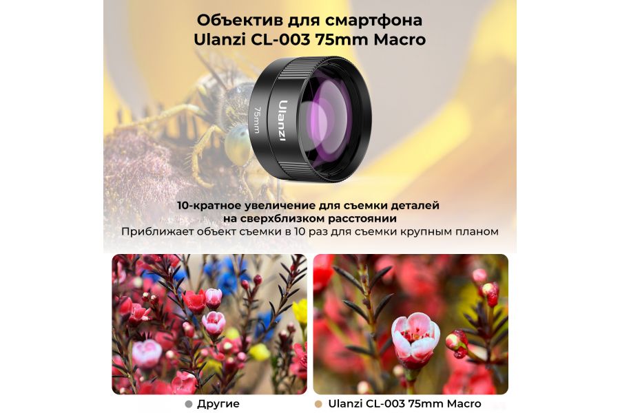 Объектив для смартфона Ulanzi CL-003 75mm Macro