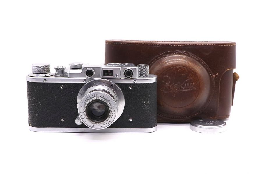 Зоркий + Индустар-22 ранний (СССР, 1950)