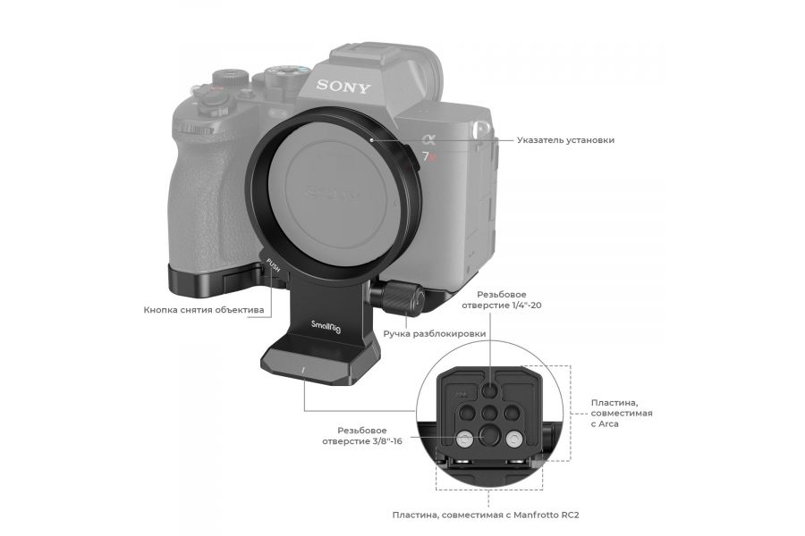 Поворотная плошадка SmallRig 4148 для Sony A7R V / A7R IV / A7 IV / A7S III