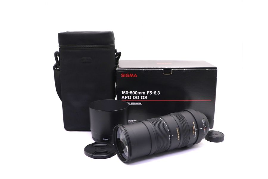 Sigma 150-500mm f/5-6.3 DG APO OS HSM for Nikon в упаковке