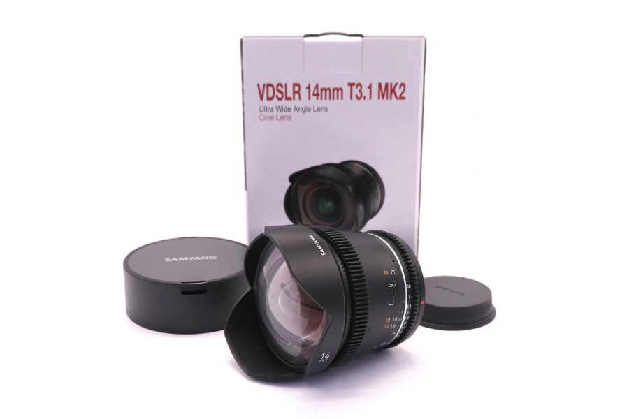 Samyang VDSLR 14mm T3.1 MK2 Canon EF в упаковке