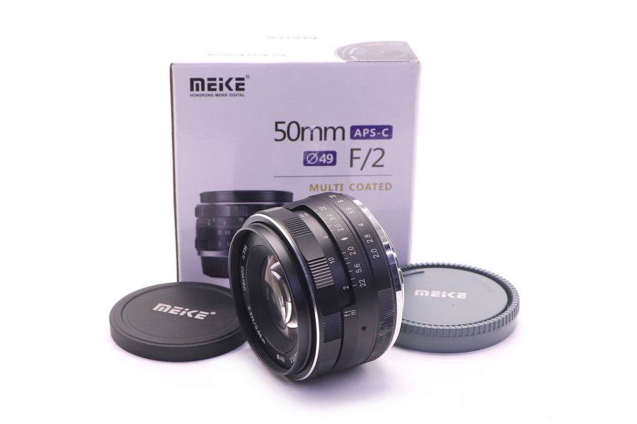 Meike 50mm f/2.0 MC для Sony E в упаковке