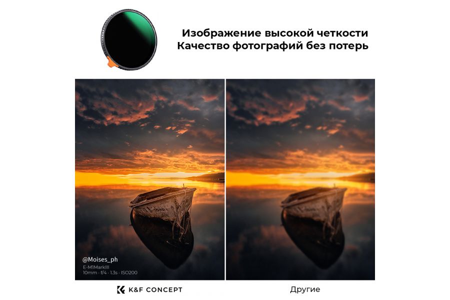 Светофильтр K&F Concept Nano-X HD ND3-1000 72mm