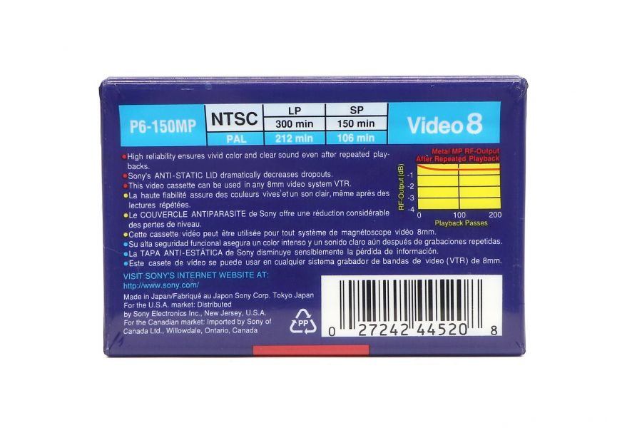 Видеокассета Sony P6-150MPC 8mm