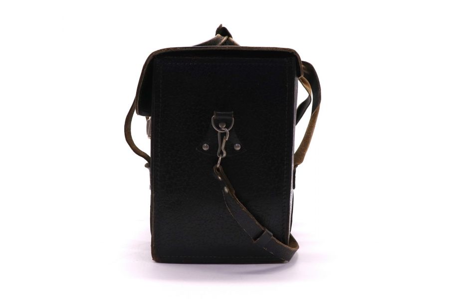 Кофр для фототехники черный кожаный (СССР)