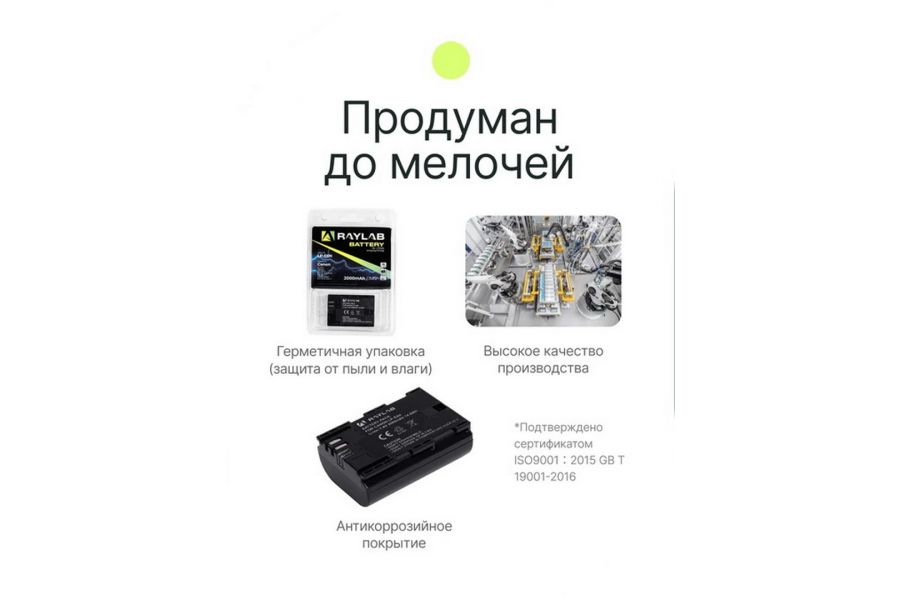 Аккумулятор Raylab RL-LPE6N Новый