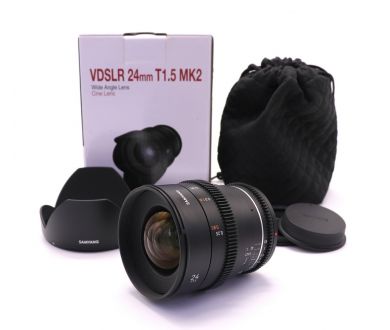 Samyang VDSLR 24mm T1.5 MK2 Canon EF в упаковке