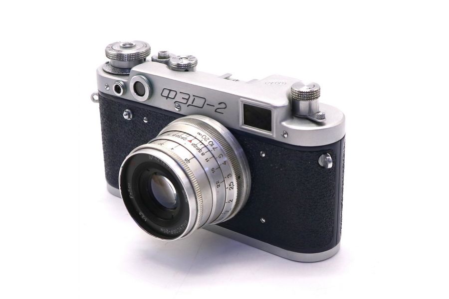 Фэд 2 + Индустар-26М синий в упаковке (СССР, 1971г)