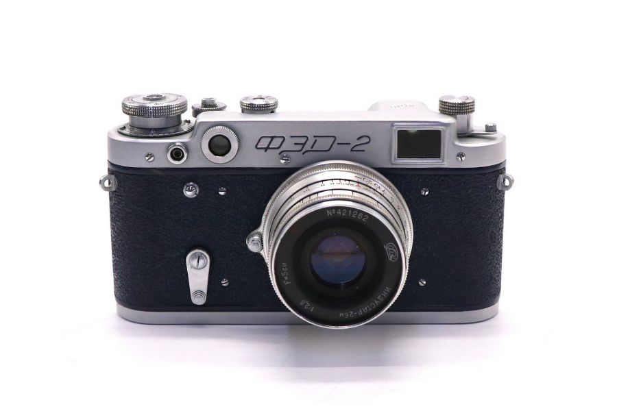 Фэд 2 + Индустар-26М синий в упаковке (СССР, 1971г)