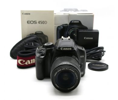 Canon EOS 450D kit в упаковке (пробег 23050 кадров)