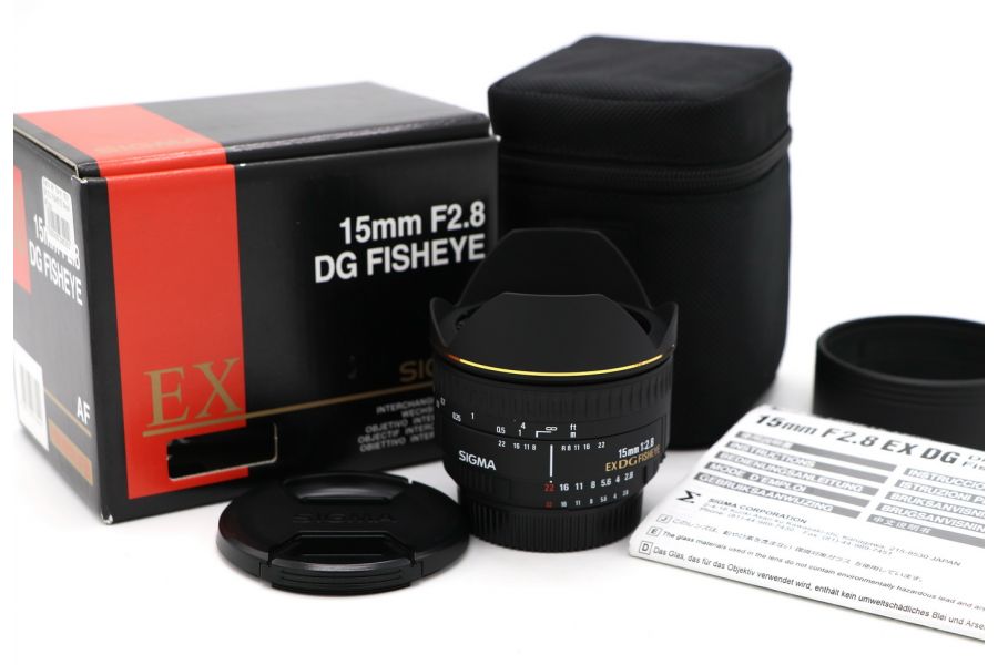 Sigma AF 15mm f/2.8 EX DG FISHEYE Nikon AF в упаковке