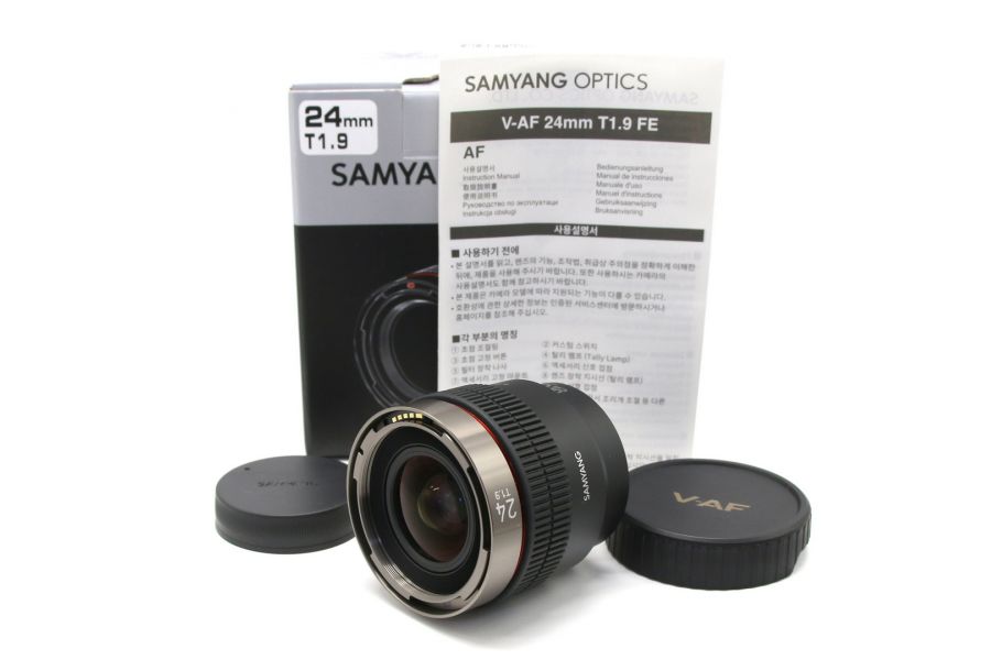 Samyang V-AF 24mm T1.9 Sony FE в упаковке