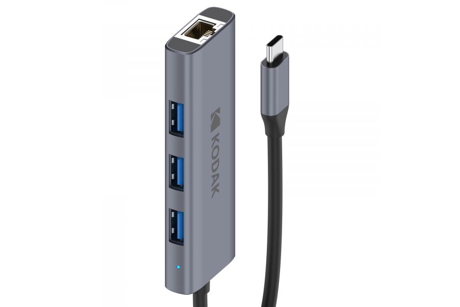 Разветвитель Kodak USB-C Hub (4-IN-1 & RJ) T343