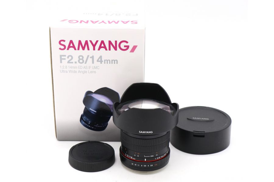Samyang 14mm f/2.8 ED AS IF UMC Canon EF в упаковке